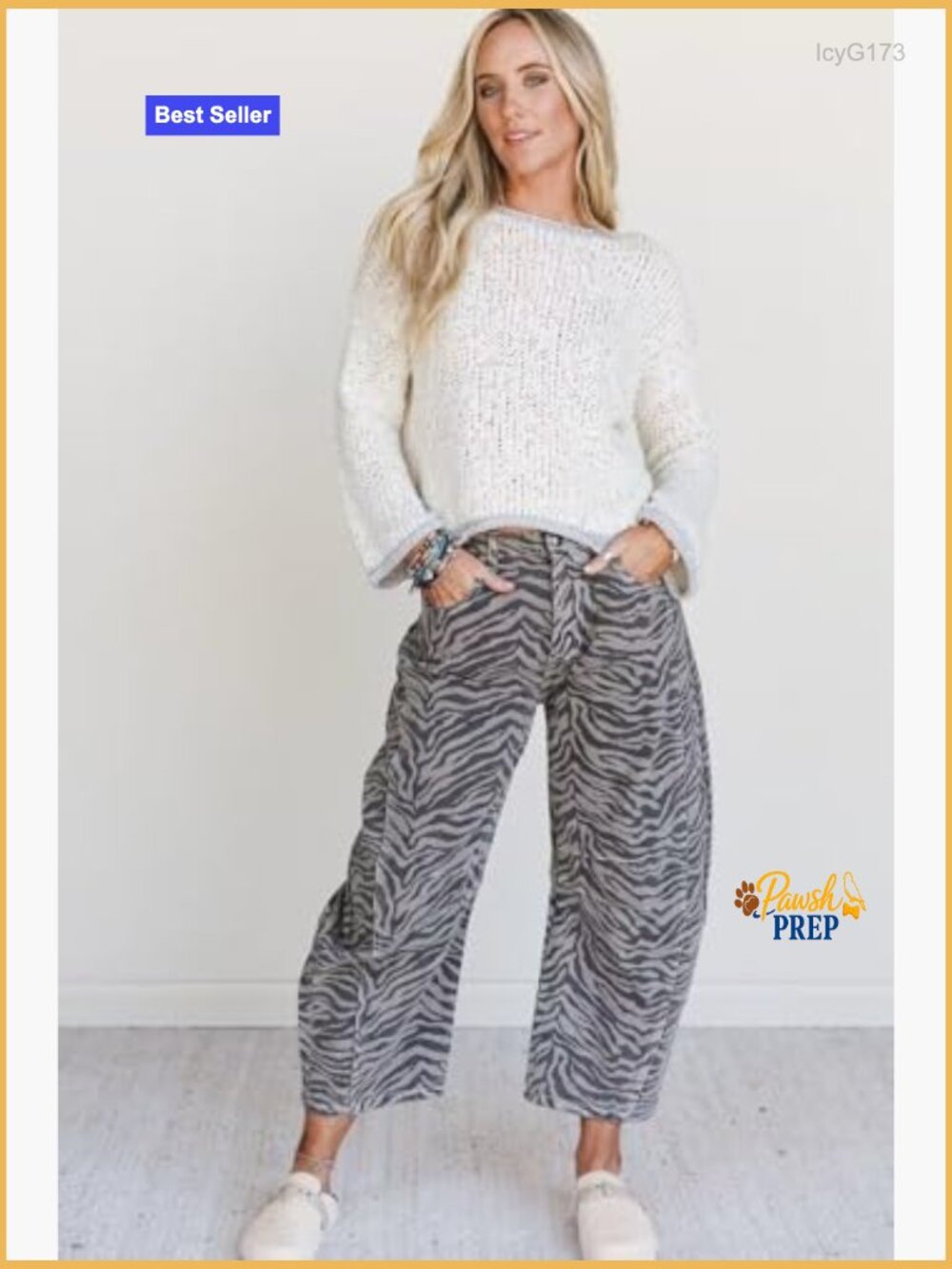 High Waisted Wide Leg Barrel Jeans Cropped Denim with Pockets - Picture 3 of 5